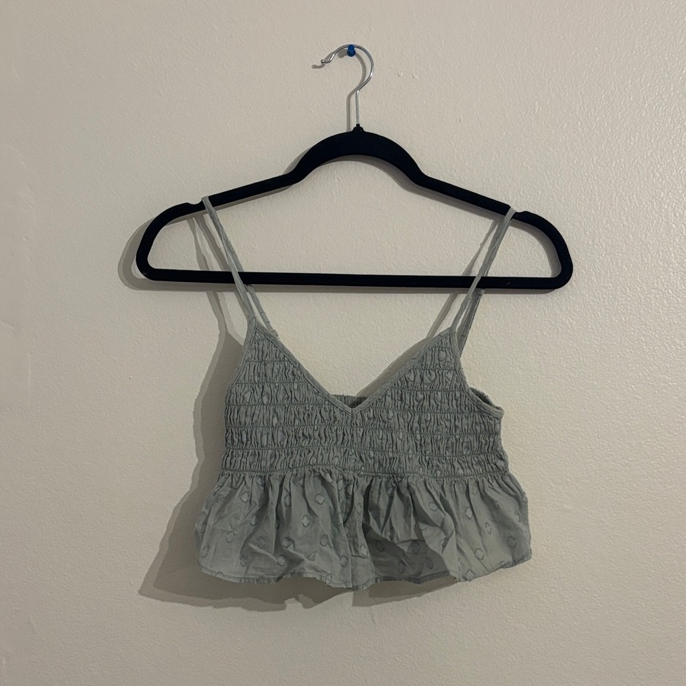 Urban Outfitters Light Green Smocked Camisole